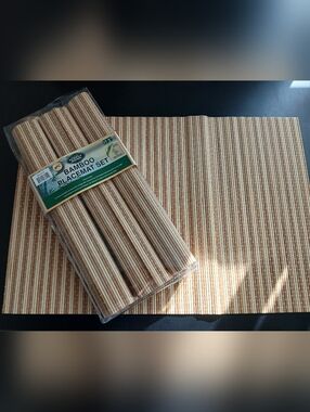 New Bamboo placemats Or Sushi Roll Matts set of 4